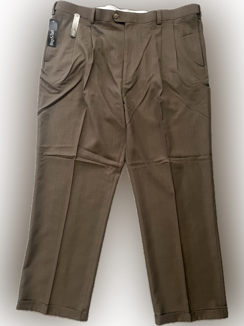 [NWT]  HAGGAR 46W X 32L Smart Fiber Dress Pants |  Khaki | Men